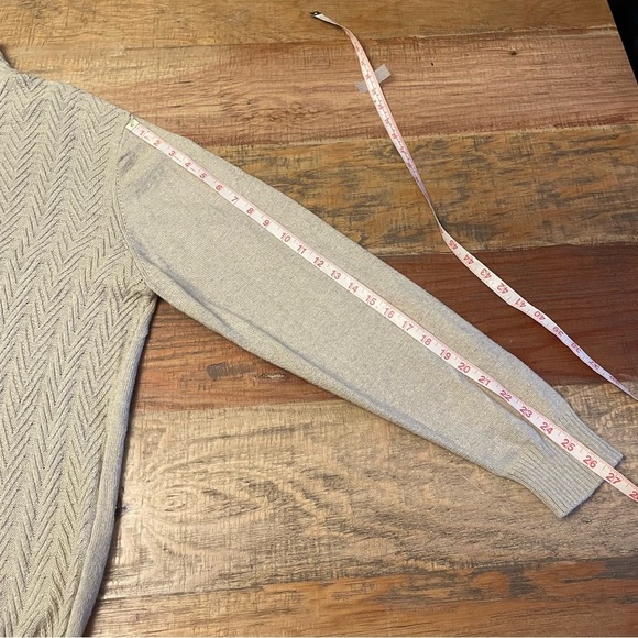 HAGGAR Herringbone Button Mock Neck Sweater size XL academia grandpa core - Picture 6 of 7